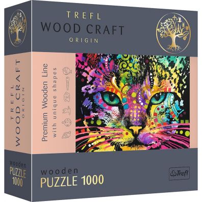 Puzzle drewniane 1000 el. Kolorowe koty Trefl
