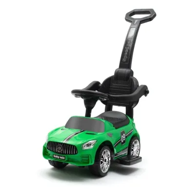 Je�dzik dzieci�cy z d�wi�kiem i r�czk� Racer zielony Baby Mix