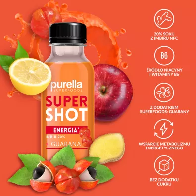Purella Super Shot Energia imbir + guarana 100 ml