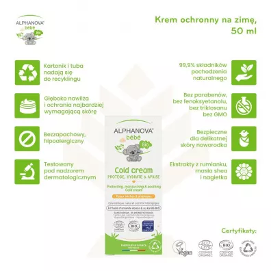 Alphanova Bebe Krem ochronny na zim, cold cream 50 ml