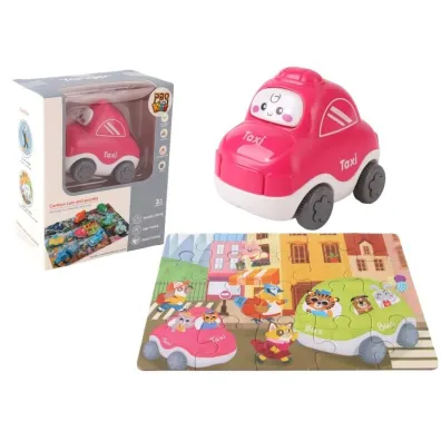 Auto puzzle 20 el. Przygoda drogowa - taxi Pro Kids