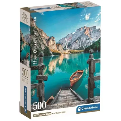 Puzzle 500 el. Compact Braies Lake Clementoni