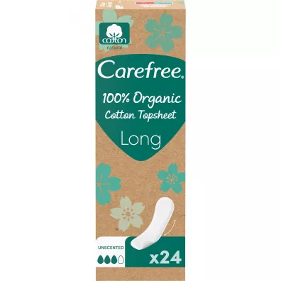 Carefree 100% Organic Cotton Topsheet wkadki higieniczne 24 szt.