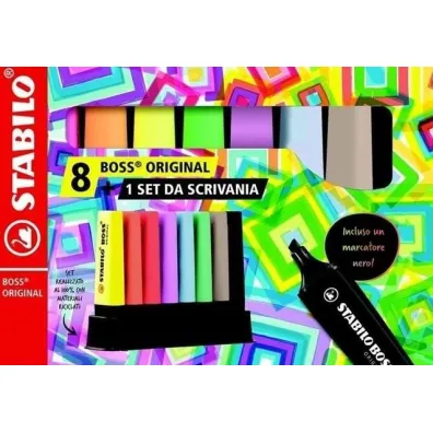 Stabilo Zakre�lacz Boss Original podstawka na biurko 8 szt.
