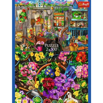 Puzzle 2x500 el. Prace w ogrodzie Trefl