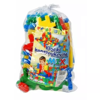 Klocki konstrukcyjne wafle 40 element�w kolorowe CZAKO 025425