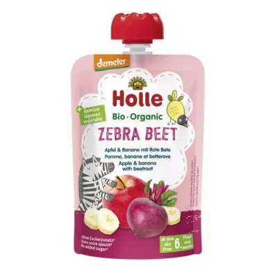 Holle Mus Buraczana Zebra Jabko i banan z burakiem od 6. miesica 100 g Bio