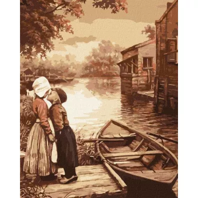 Ideyka Malowanie po numerach - Pierwszy poca�unek 40x50cm