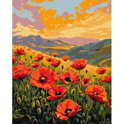 Ideyka Malowanie po numerach - Cisza w�r�d mak�w 40x50cm