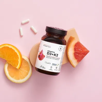 Aura Herbals Witamina D3 2000 IU + K2 suplement diety 90 kaps.