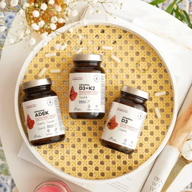 Aura Herbals Witamina D3 2000 IU + K2 suplement diety 90 kaps.