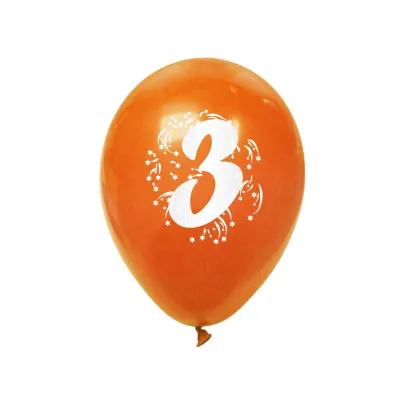 Arpex Balon dekoracyjny z nadrukiem cyferki 3 K7905