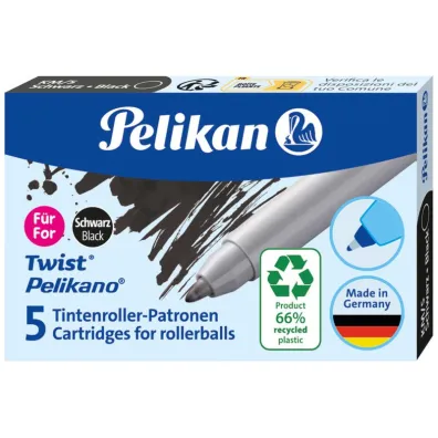 Pelikan Naboje do pi�r kulkowych czarne 5 szt.