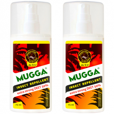 Mugga Spray na komary i kleszcze Deet 50% Zestaw 2 x 75 ml