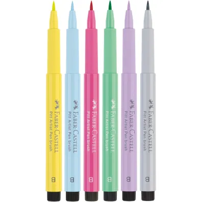 Faber-Castell Pitt artist pen pastel etui 6 szt.