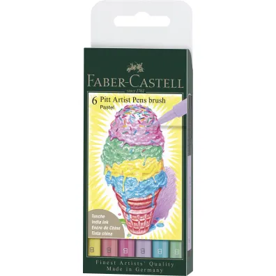 Faber-Castell Pitt artist pen pastel etui 6 szt.