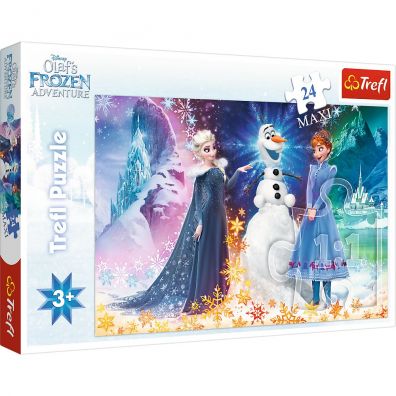 Puzzle maxi 24 el. W wietle gwiazd. Disney Frozen Trefl