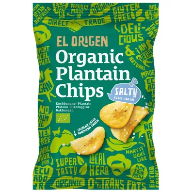 El Origen Chipsy z plantana solone bezglutenowe 80 g Bio
