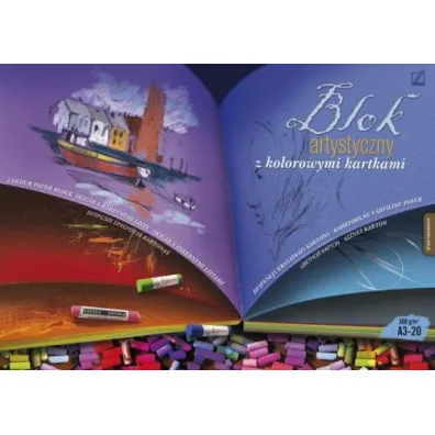 Kreska Blok techniczny A3 kolorowy 300g 20k
