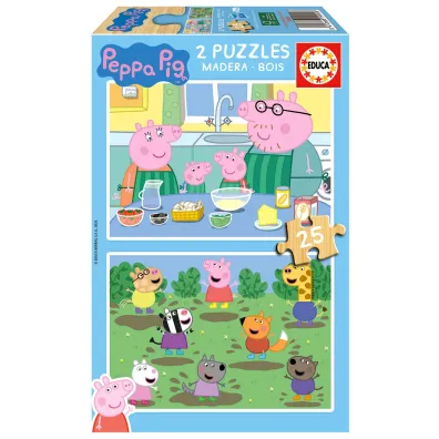 Puzzle drewniane 2x25 el. �winka Peppa Educa