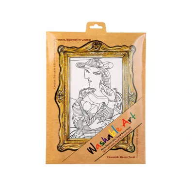 Funny Mat White - Pablo Picasso, Kobieta w fotelu. Mata do kolorowania wielokrotnego u�ytku Strigo