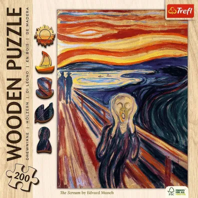 Puzzle drewniane 200 el. Krzyk Trefl