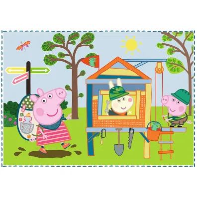 Puzzle 4w1 - Wspomnienia z wakacji. Peppa Pig (12+15+20+24 el.) Trefl