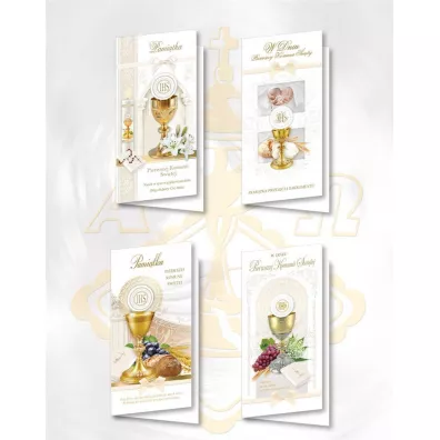 Top Graphic Karnet DL De Lux. Z�ocony Komunia 10 szt.