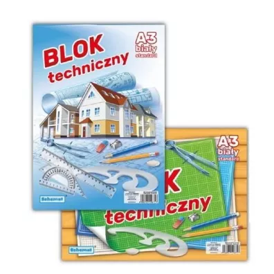 InSpiria Blok techniczny A3 160g biay 10 kartek 10 szt.