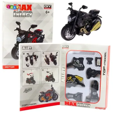 Motocykl do skr�cania metalowy 1:14 z�ote el. LeanToys