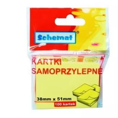Karteczki samoprzylepne 38x51mm 100szt