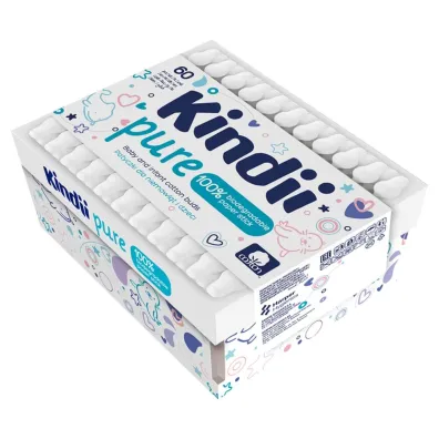 Kindii Pure Patyczki dla niemowl�t i dzieci 60 szt.