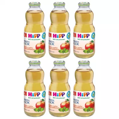 Hipp Herbatka z melisy z sokiem jab�kowym po 4. miesi�cu zestaw 6 x 500 ml Bio