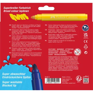 Faber-Castell Flamastry jumbo zamek 12 szt.