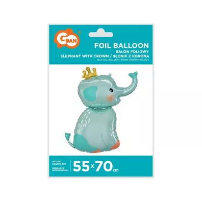 Godan Balon foliowy S�onik z koron� 55x70cm
