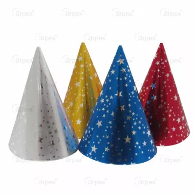 Arpex Czapeczka urodzinowa papierowa Magic Party 4 szt.