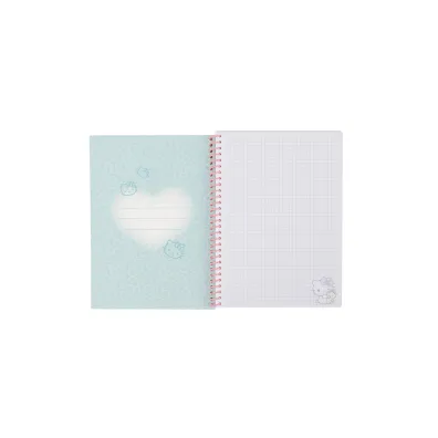 Patio Ko�obrulion B5 100k. w kratk� plastikowa spirala Hello Kitty pink wz�r 3