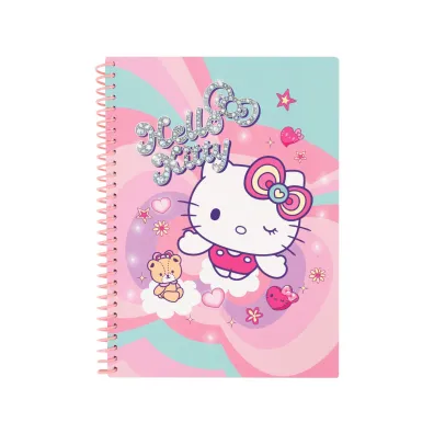 Patio Ko�obrulion B5 100k. w kratk� plastikowa spirala Hello Kitty pink wz�r 3