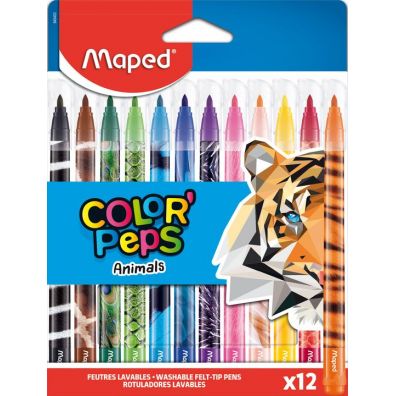 Maped Flamastry Colorpeps animals 12 kolorw