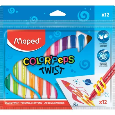 Maped Kredki Twist �wiecowe wykr�cane 12 szt.