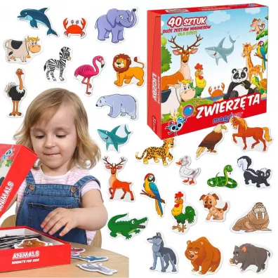 Maksik Magnesy zwierz�ta 40 szt.