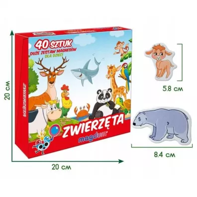 Maksik Magnesy zwierz�ta 40 szt.