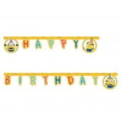 Godan Banner Minions 2 The Rise of Gru - Happy Birthday