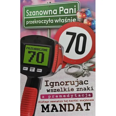 Yeku Karnet Urodziny 70