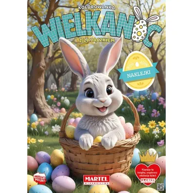 Kolorowanka z naklejkami Wielkanoc z zaj�czkiem