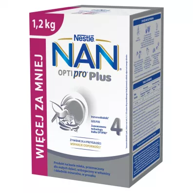 Nestle Nan Optipro Plus 4 Produkt na bazie mleka dla maych dzieci 2 x 600 g