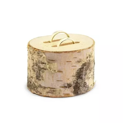 PartyDeco Drewniana podstawka na obr�czki 6cm
