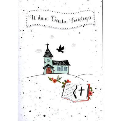 Kukartka Karnet B6 PR-049 Chrzest niebieski