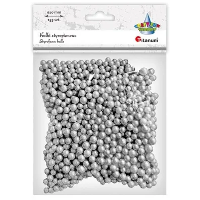 Titanum Kulki styropianowe srebrne 5/7mm