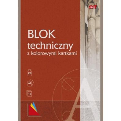 St. Majewski Blok techniczny A4 kolorowy 10 kartek
